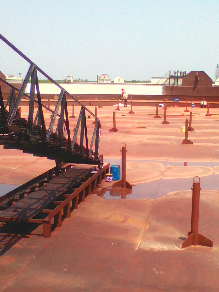 Tank under construction